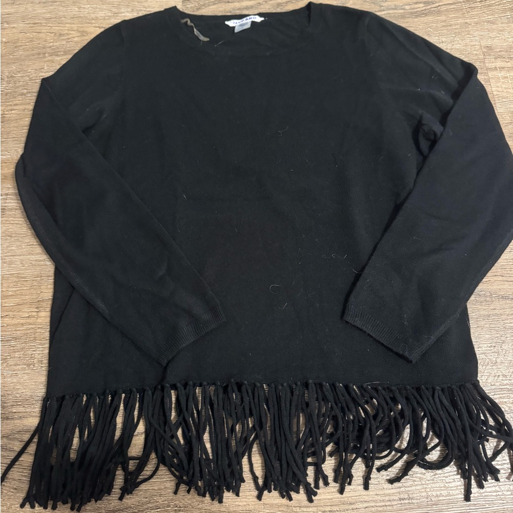 Peter NYGARD fringe sweater size large